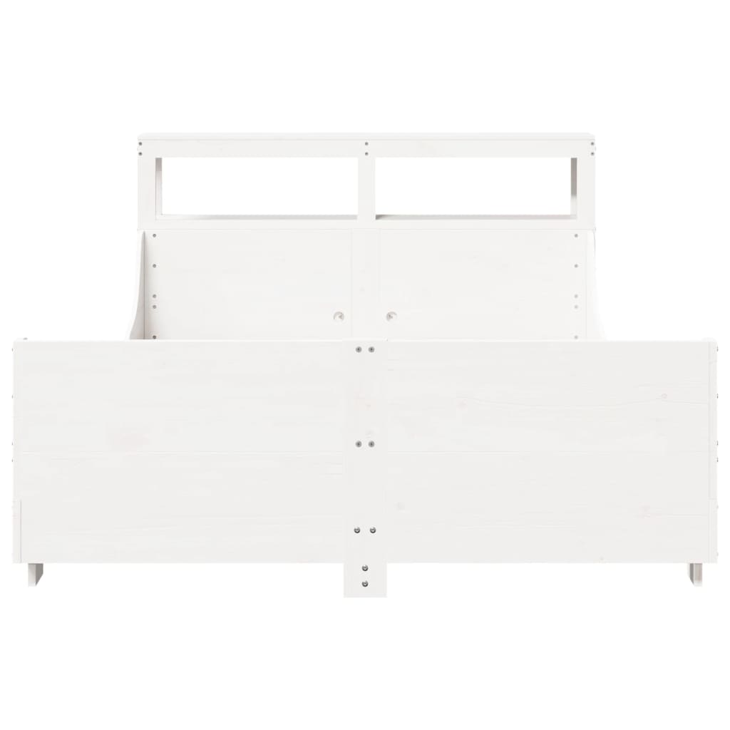 Bed Frame without Mattress White 140x200 cm Solid Wood Pine
