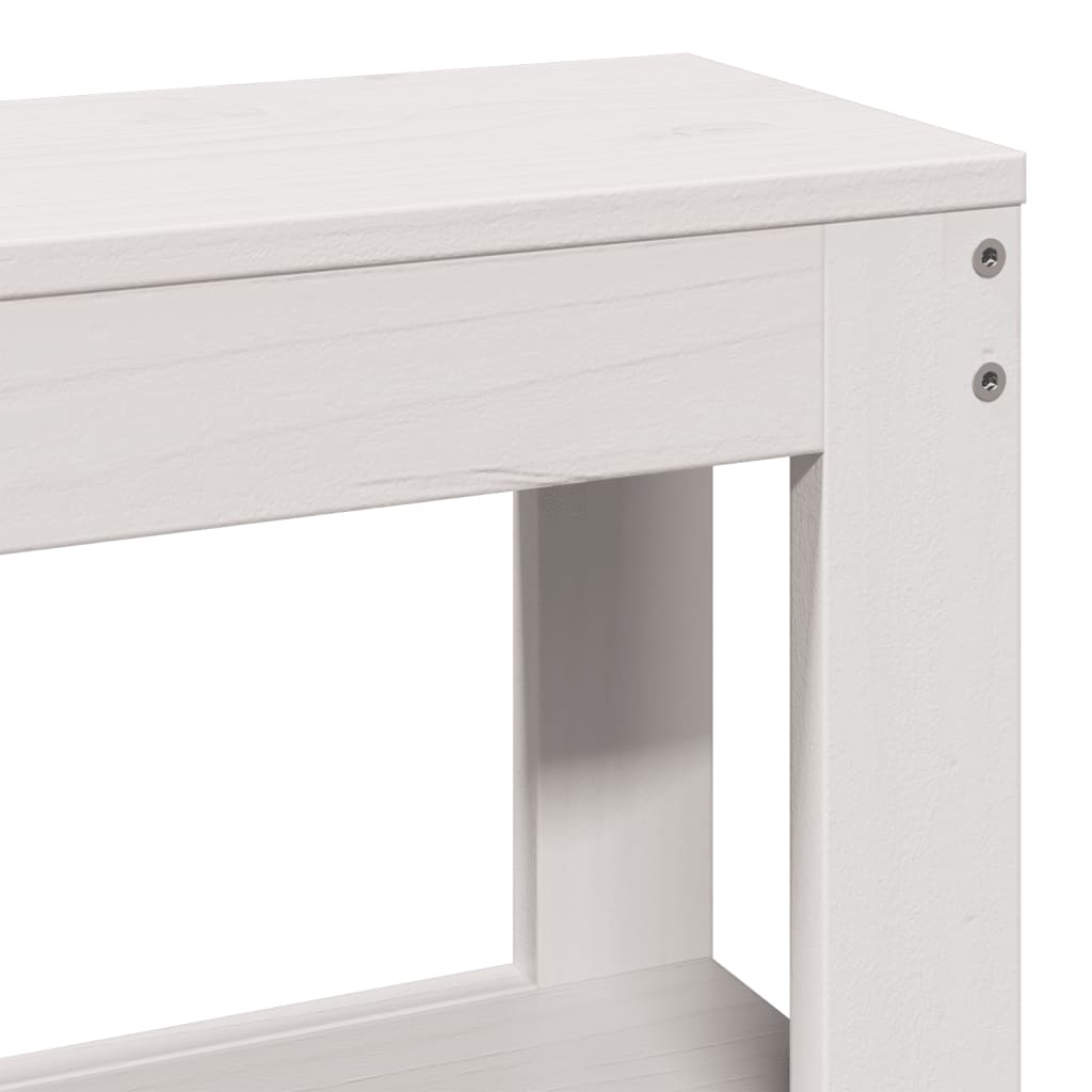 Bed Frame without Mattress White 120x200 cm Solid Wood Pine