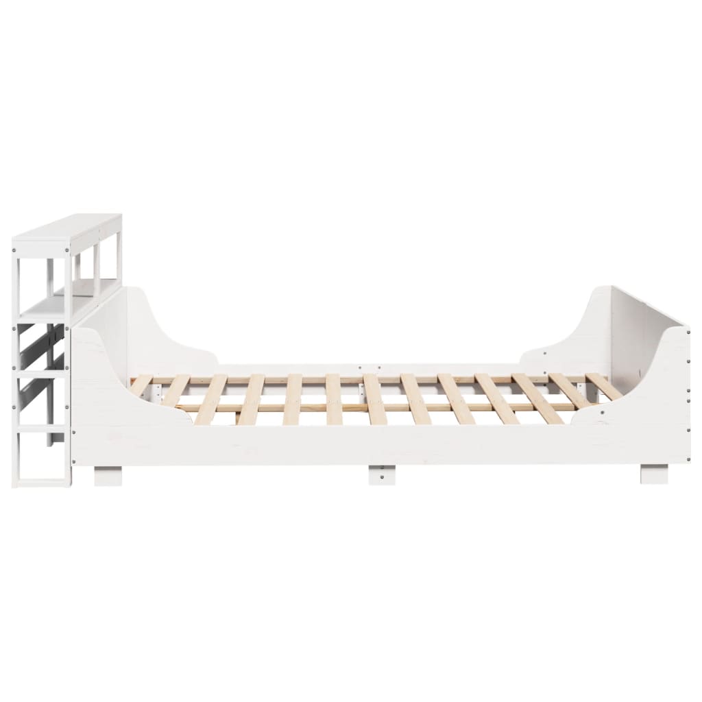 Bed Frame without Mattress White 120x190 cm Small Double Solid Wood Pine
