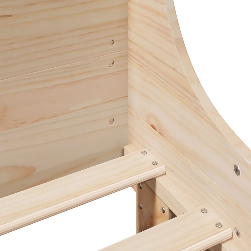 Bed Frame without Mattress 75x190 cm Small Single Solid Wood Pine