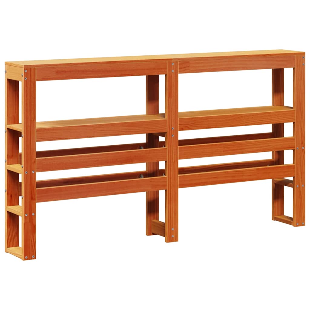 Bed Frame without Mattress Wax Brown 160x200 cm Solid Wood Pine