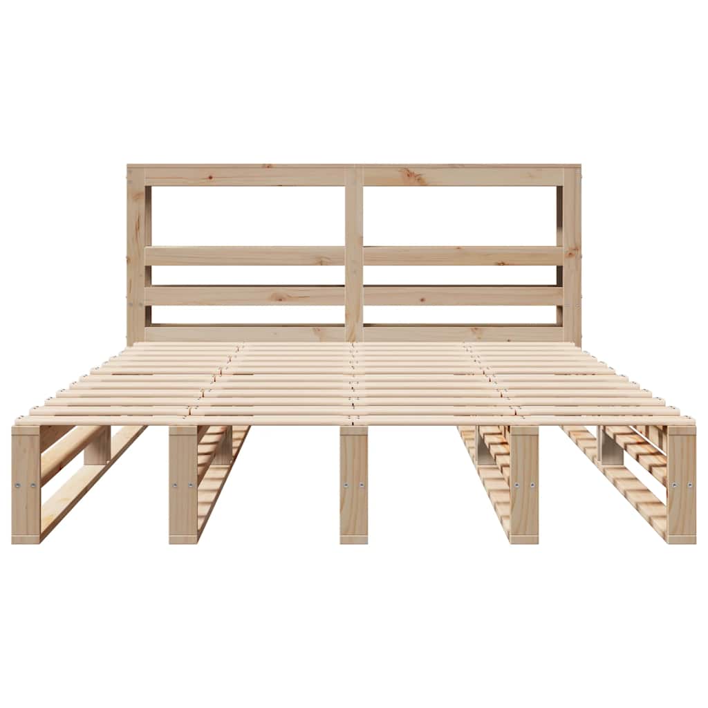 Bed Frame without Mattress 120x190 cm Small Double Solid Wood Pine