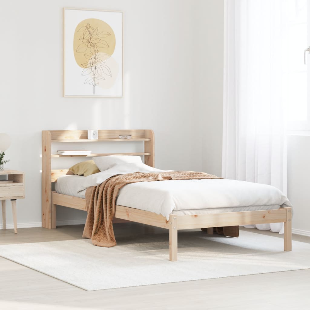 Bed Frame without Mattress 90x190 cm Single Solid Wood Pine