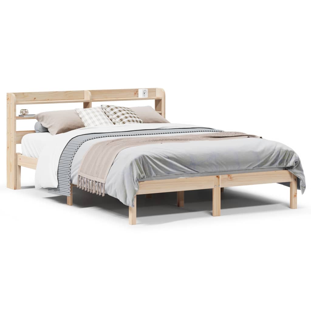 Bed Frame without Mattress 120x190 cm Small Double Solid Wood Pine