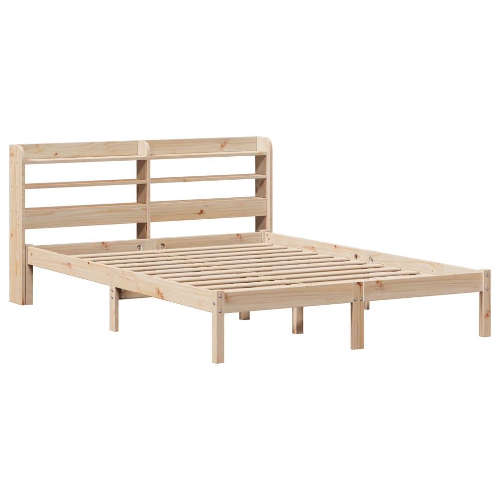 Bed Frame without Mattress 120x190 cm Small Double Solid Wood Pine