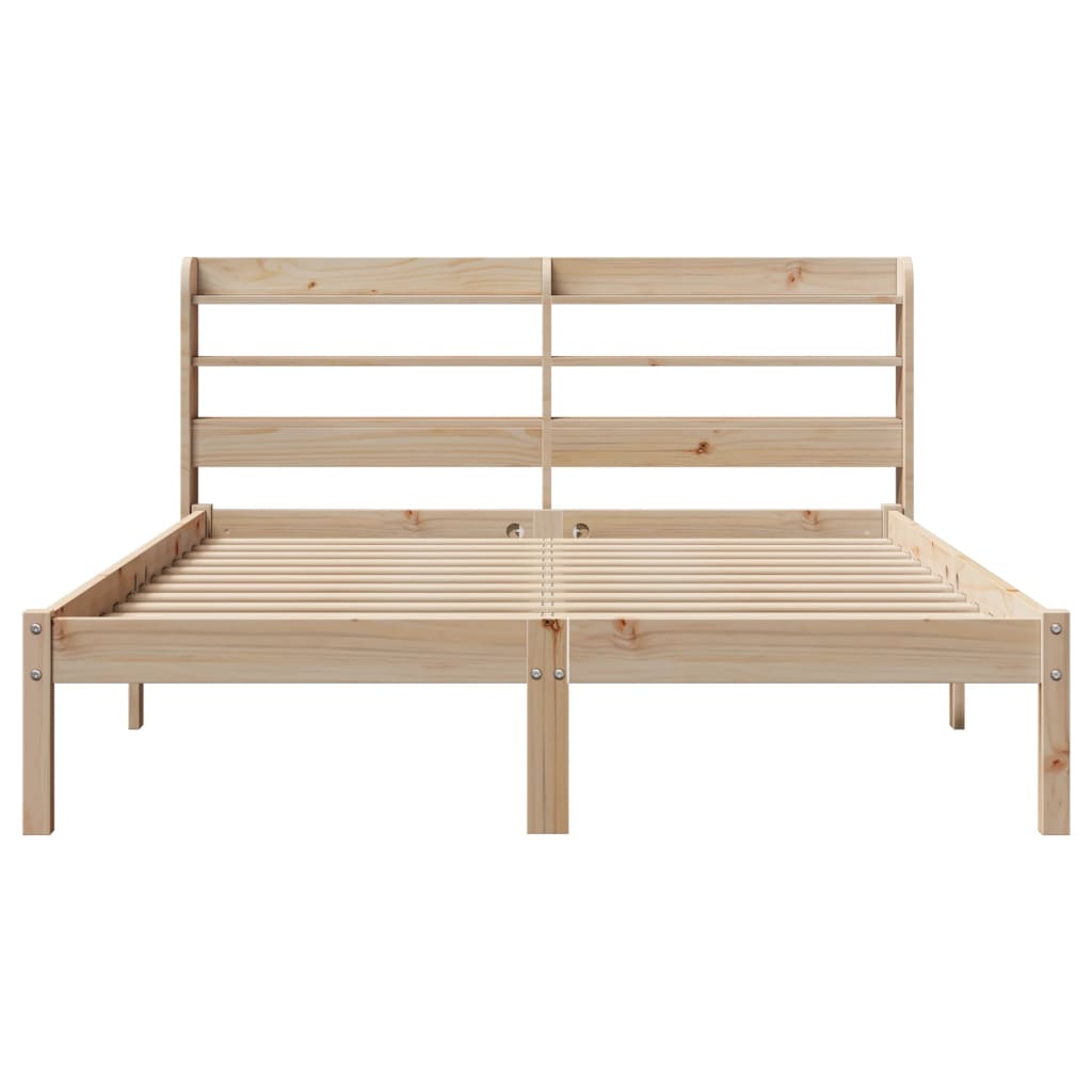 Bed Frame without Mattress 120x190 cm Small Double Solid Wood Pine
