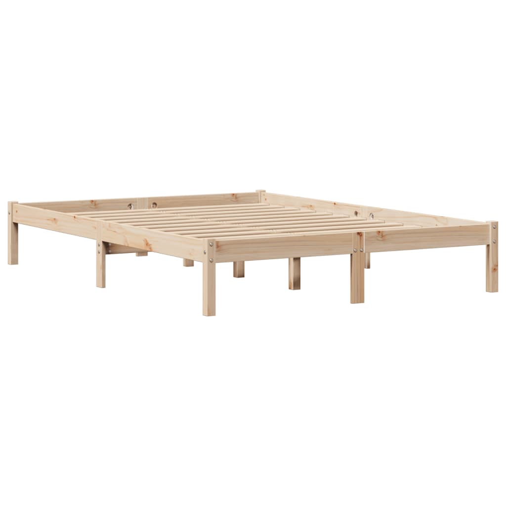Bed Frame without Mattress 120x190 cm Small Double Solid Wood Pine