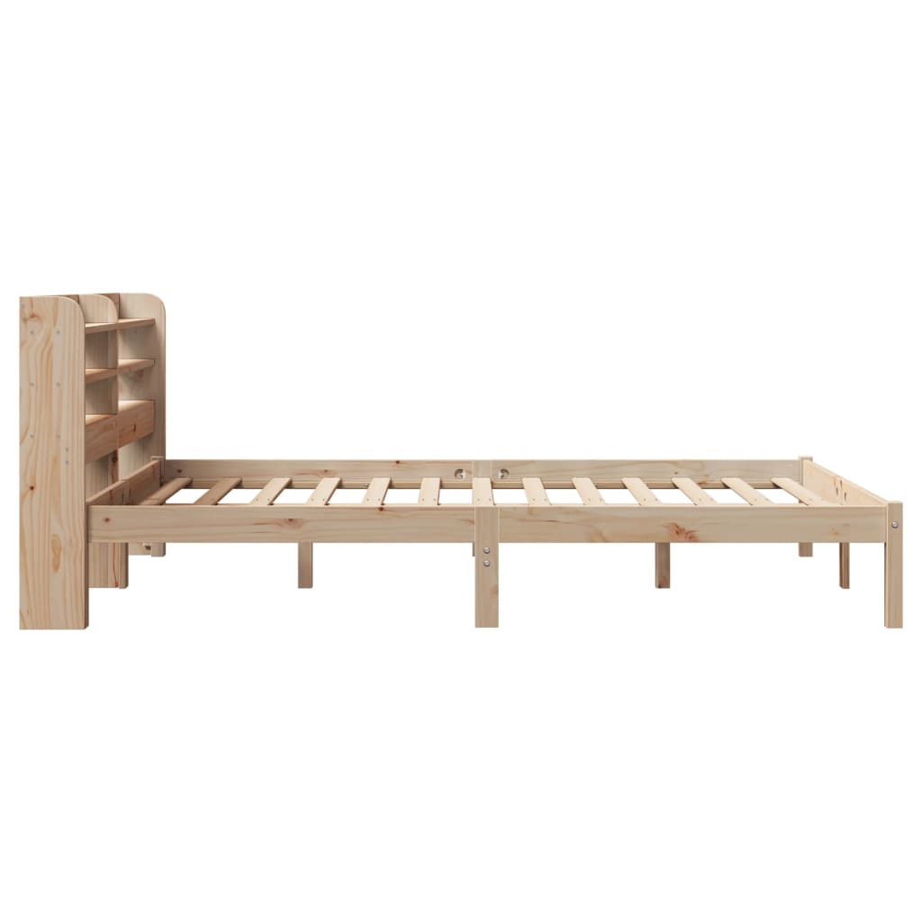 Bed Frame without Mattress 140x190 cm Solid Wood Pine