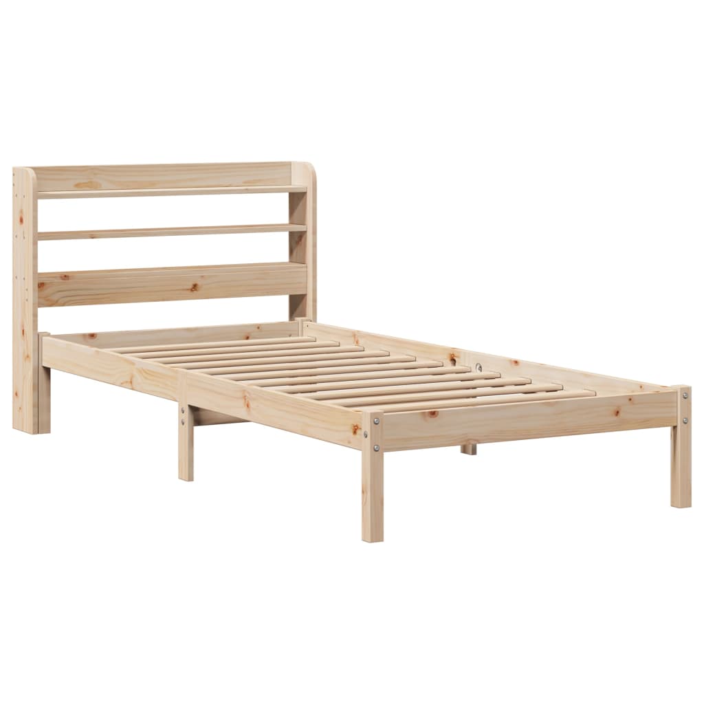 Bed Frame without Mattress 90x200 cm Solid Wood Pine