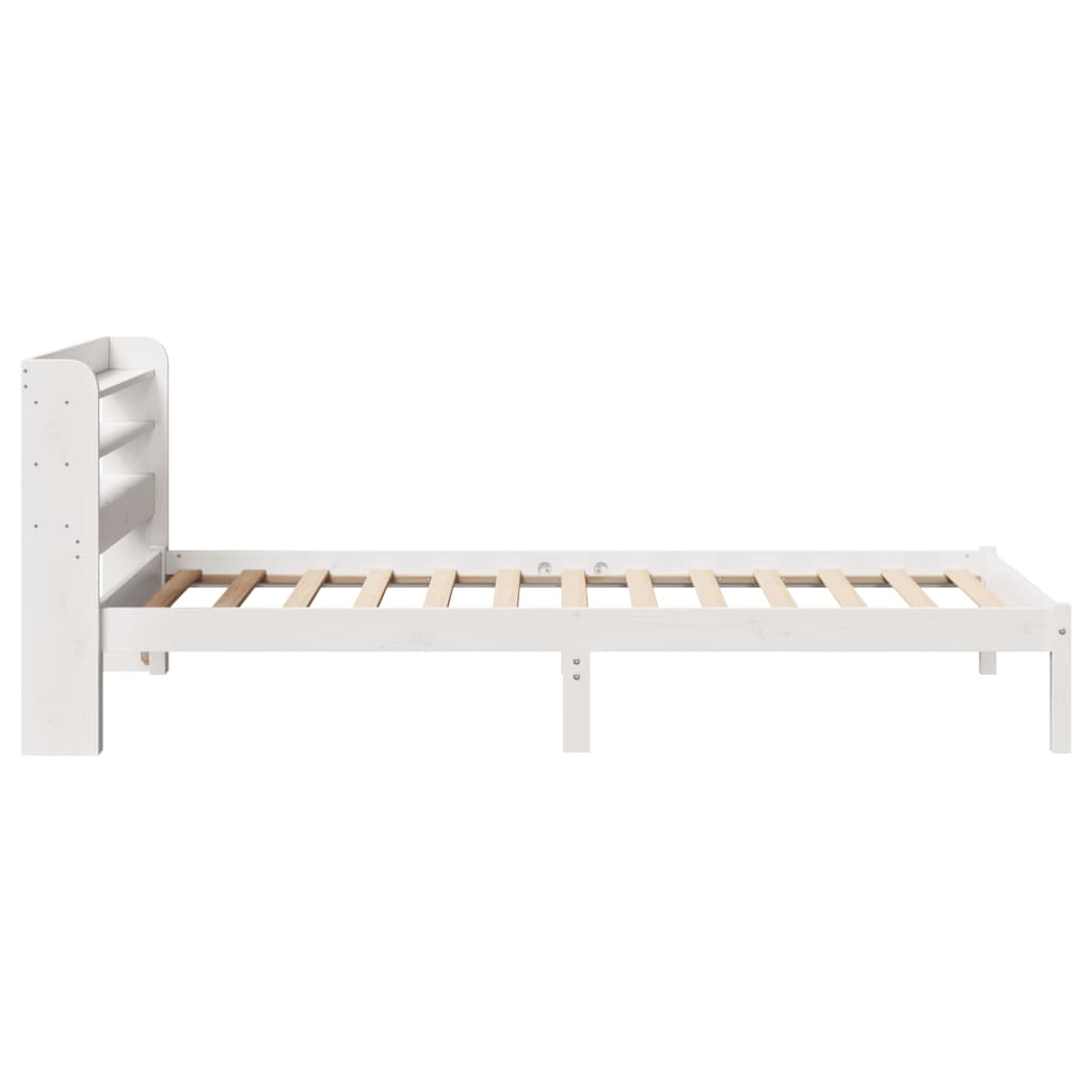 Bed Frame without Mattress White 100x200 cm Solid Wood Pine
