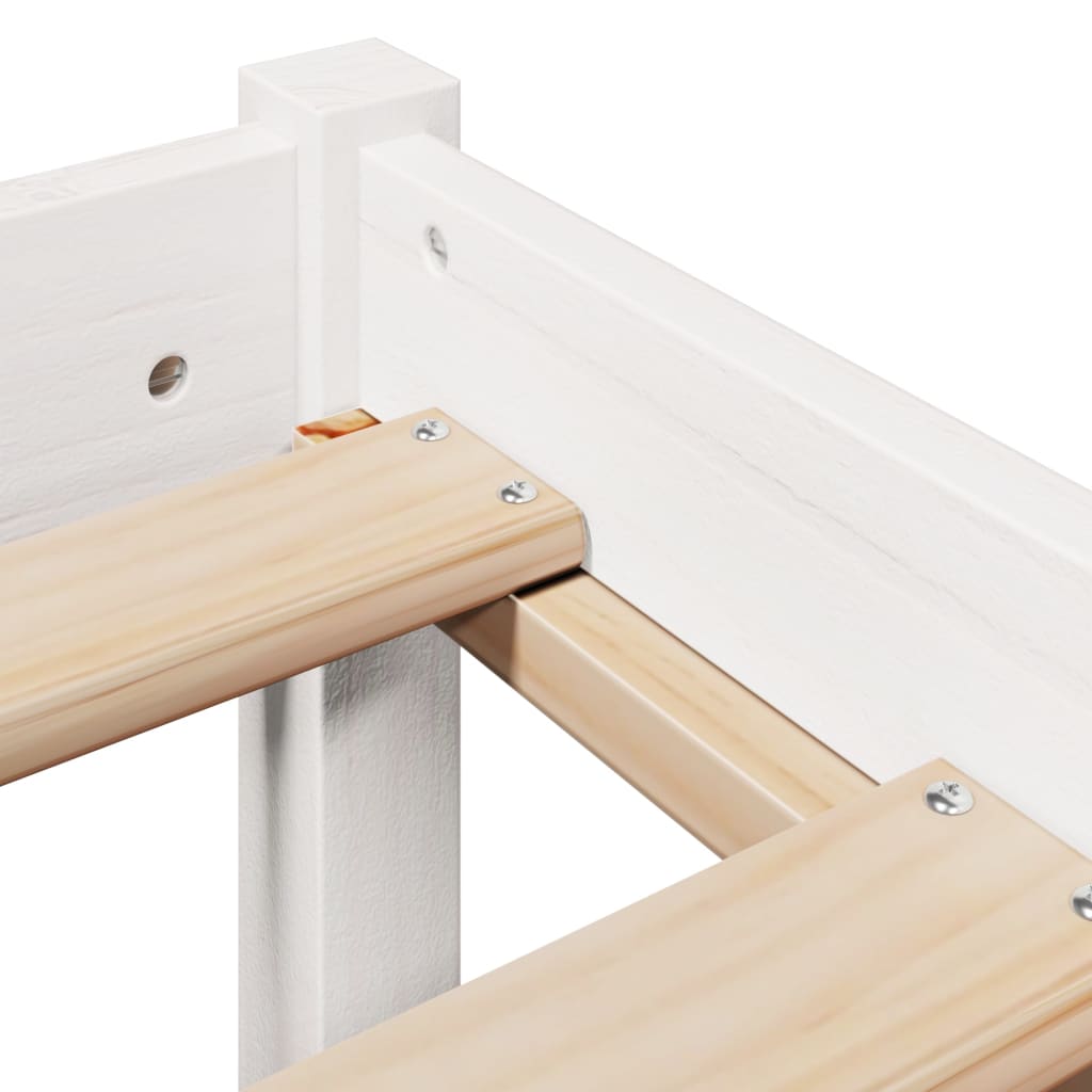 Bed Frame without Mattress White 180x200 cm Super King Solid Wood Pine
