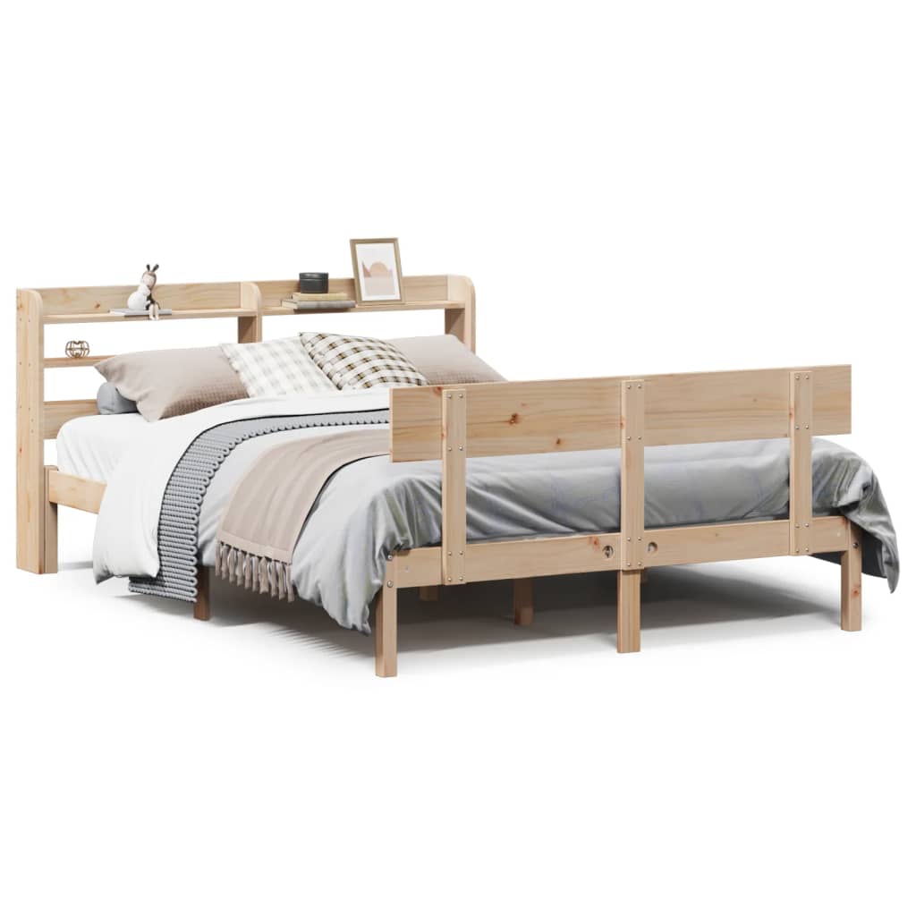 Bed Frame without Mattress 120x190 cm Small Double Solid Wood Pine