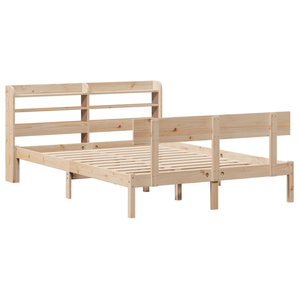 Bed Frame without Mattress 120x190 cm Small Double Solid Wood Pine