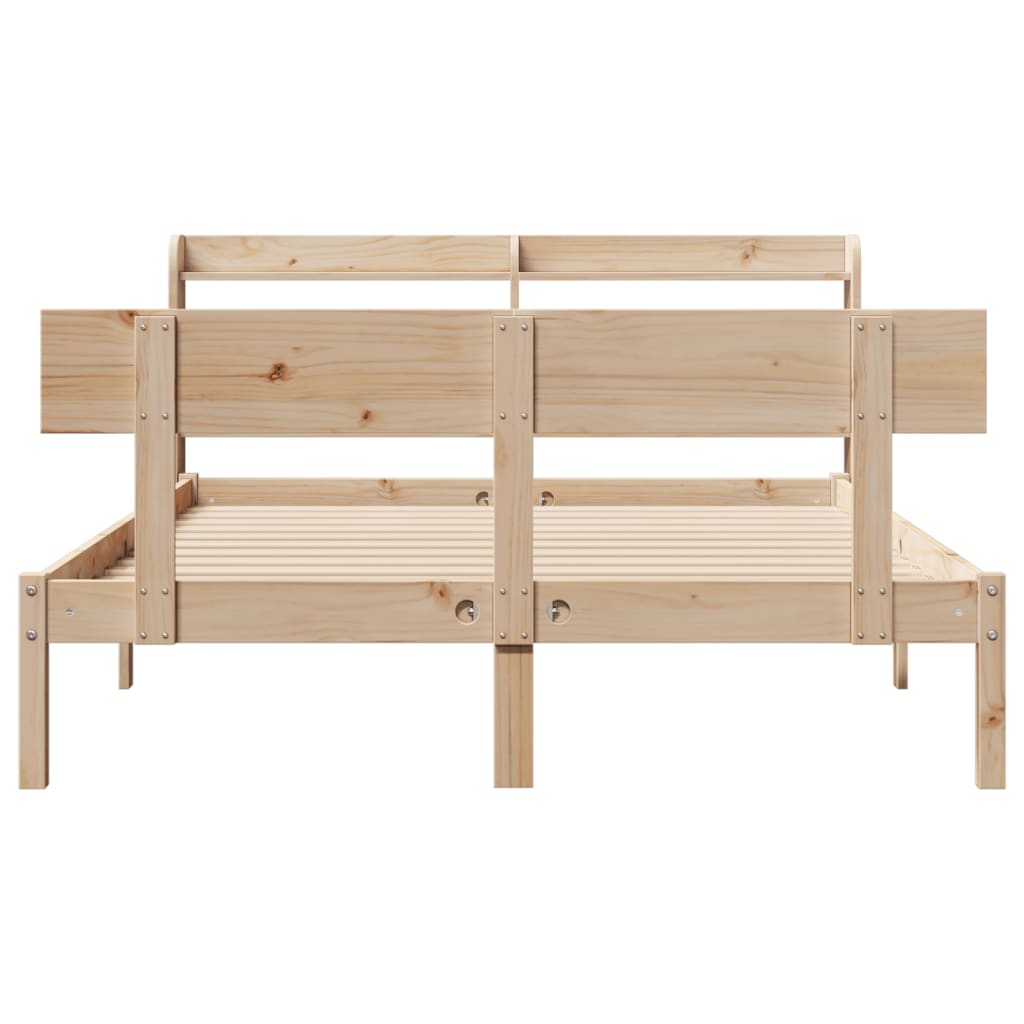 Bed Frame without Mattress 120x190 cm Small Double Solid Wood Pine