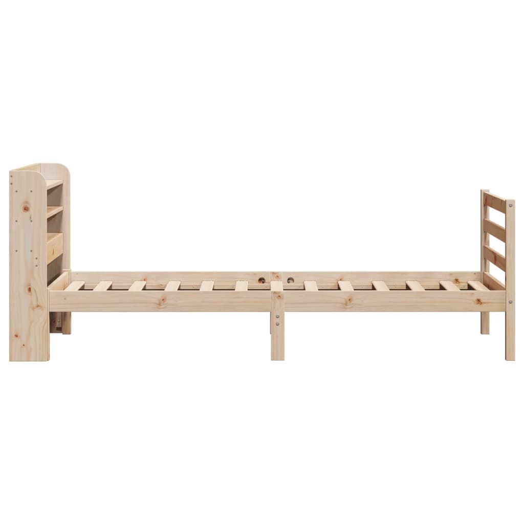 Bed Frame with Headboard without Mattress 75x190 cm Small Single
