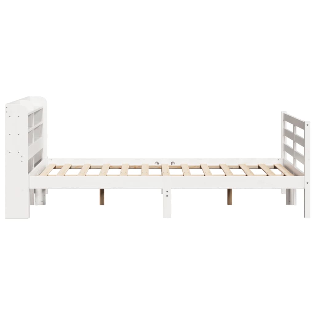 Bed Frame with Headboard without Mattress White 120x190 cm Small Double