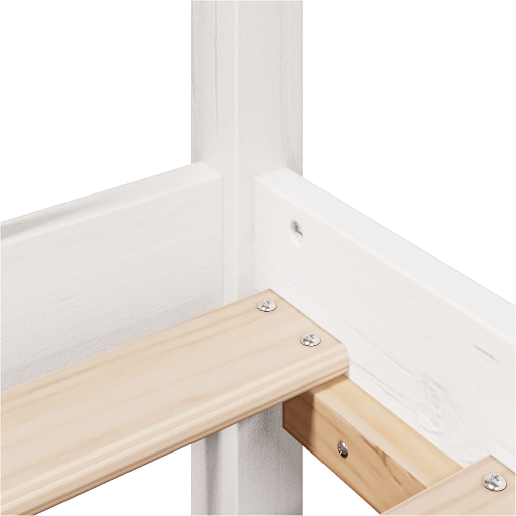Bed Frame with Headboard without Mattress White 135x190 cm Double