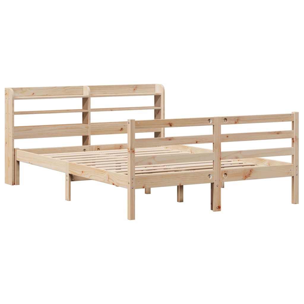 Bed Frame with Headboard without Mattress 140x190 cm