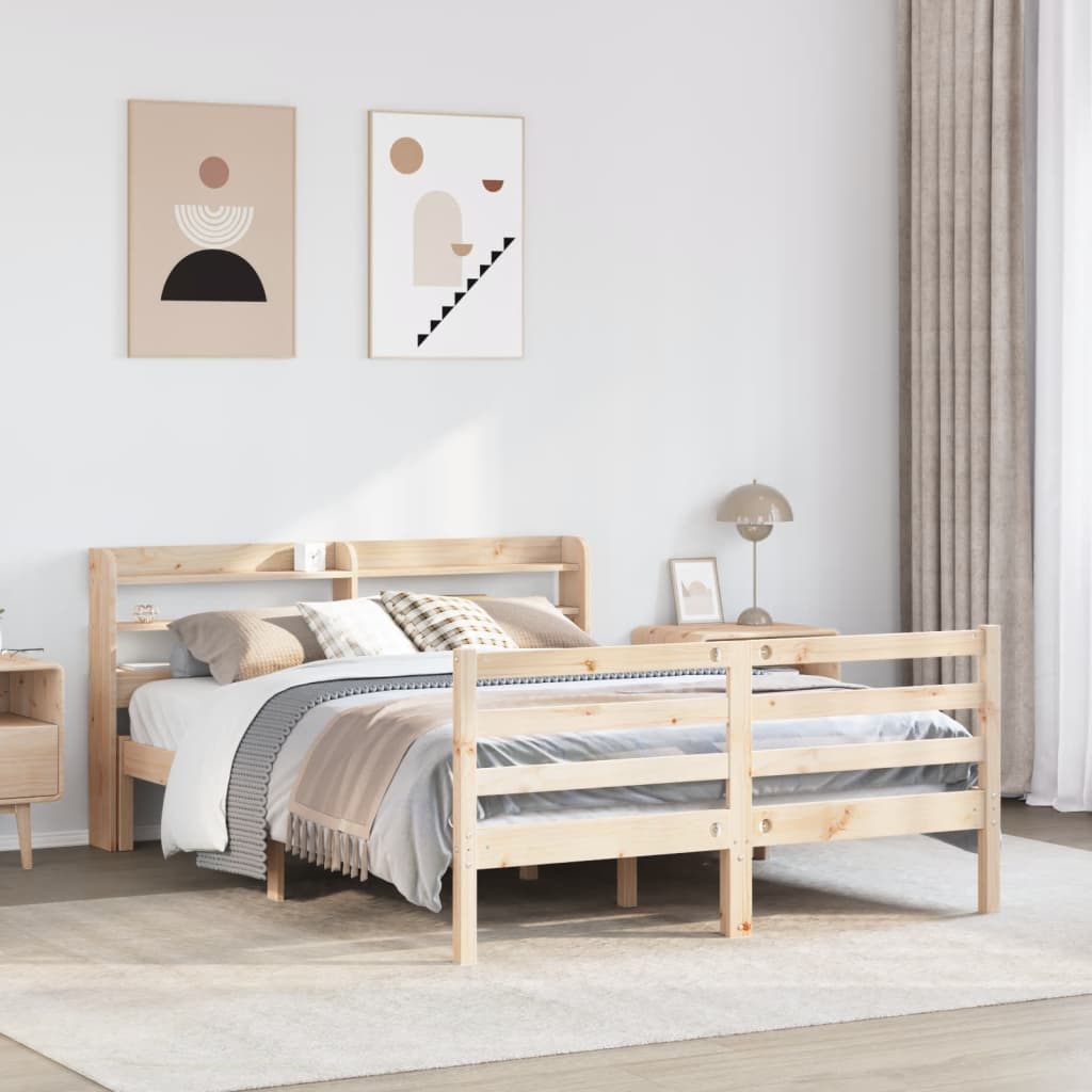 Bed Frame with Headboard without Mattress 140x200 cm