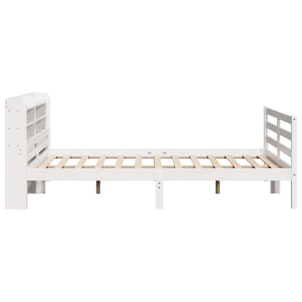 Bed Frame with Headboard without Mattress White 135x190 cm Double