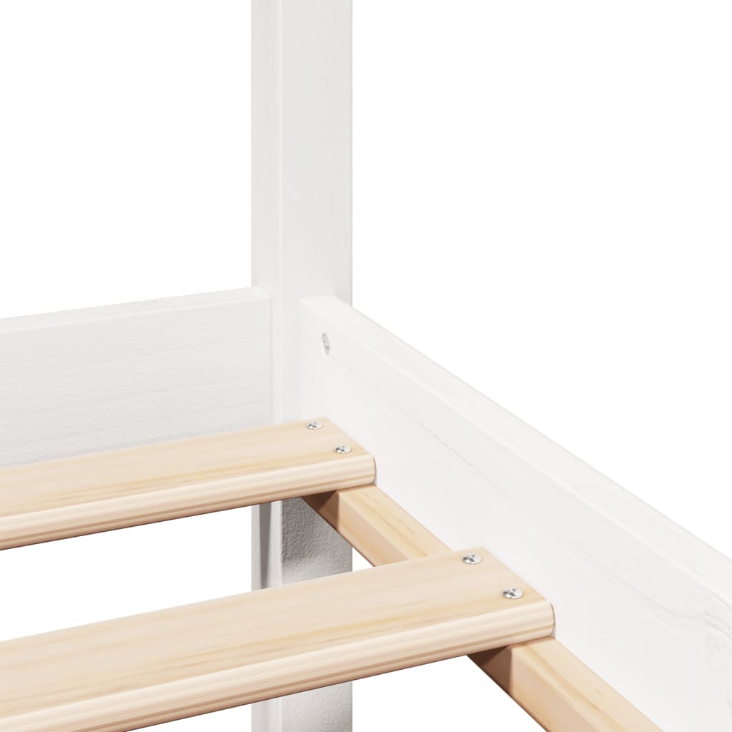 Bed Frame with Headboard without Mattress White 90x200 cm