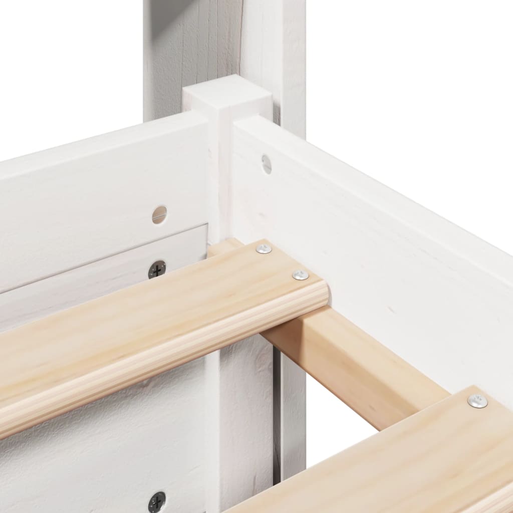 Bed Frame with Headboard without Mattress White 150x200 cm King Size