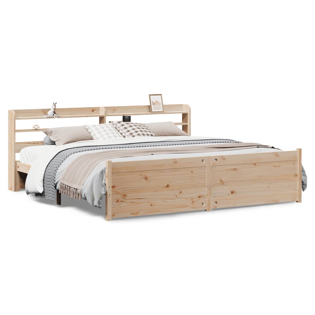 Bed Frame with Headboard without Mattress 180x200 cm Super King