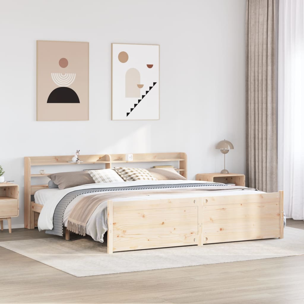 Bed Frame with Headboard without Mattress 180x200 cm Super King