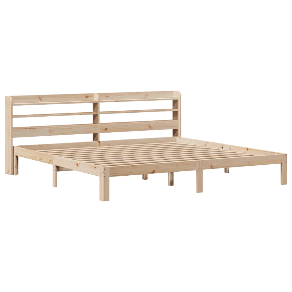 Bed Frame with Headboard without Mattress 200x200 cm