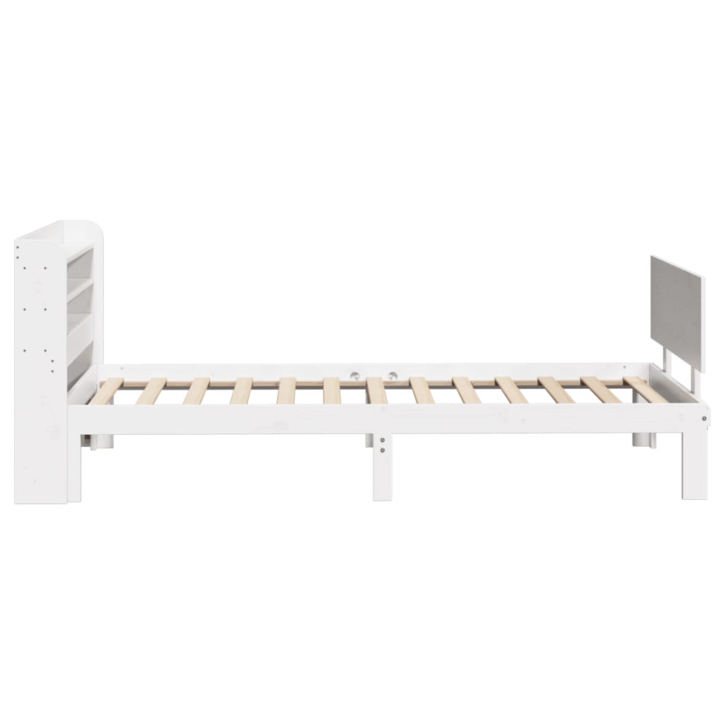 Bed Frame with Headboard without Mattress White 90x190 cm Single
