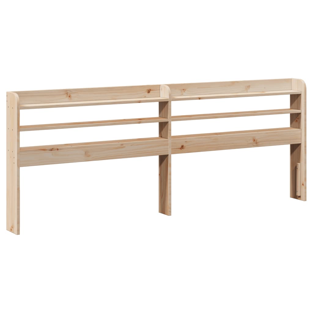 Rustic Wooden Solid Pine Wood King Size 150cm Bed Frame Base With Headboard