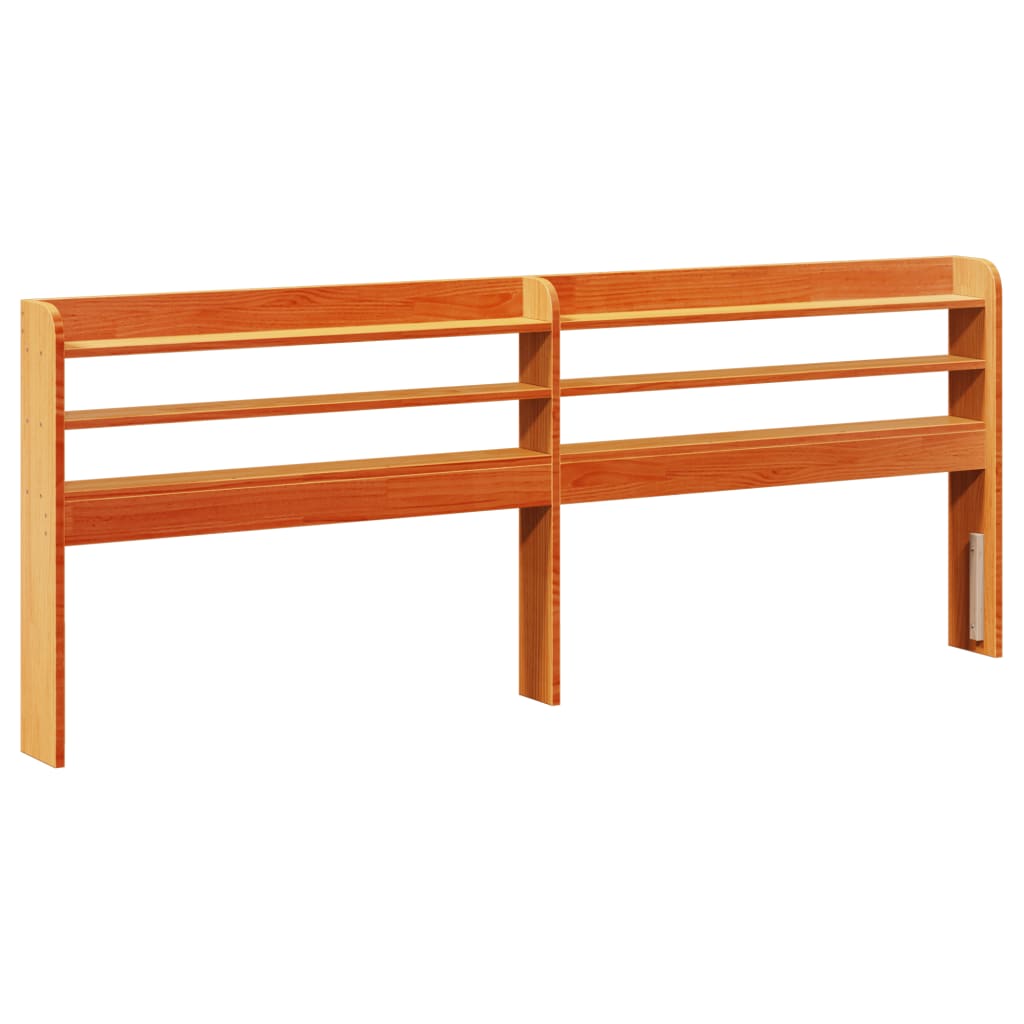 Rustic Wooden Solid Pine Wood King Size 150cm Bed Frame Base With Headboard