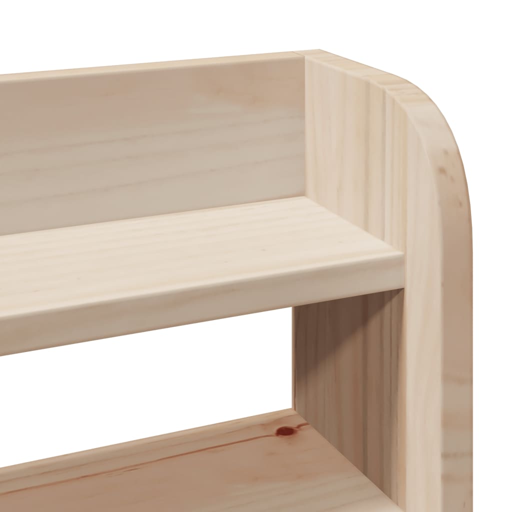 Rustic Wooden Solid Pine Wood Double Size 135cm Bed Frame Base With Headboard