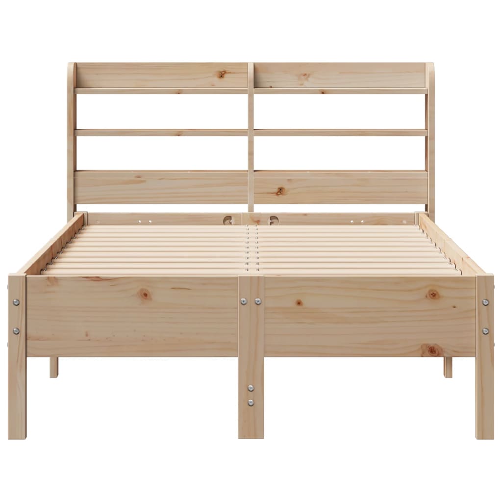 Bed Frame without Mattress 120x190 cm Small Double Solid Wood Pine