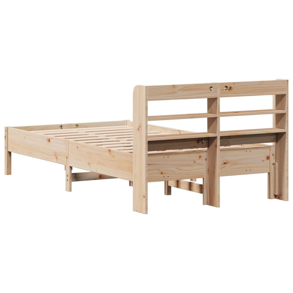 Bed Frame without Mattress 120x190 cm Small Double Solid Wood Pine