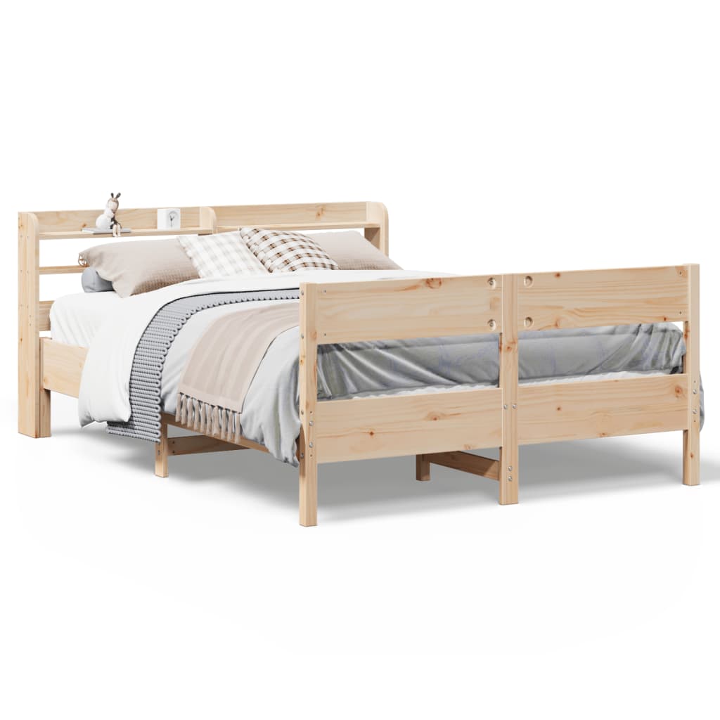 Bed Frame without Mattress 120x200 cm Solid Wood Pine