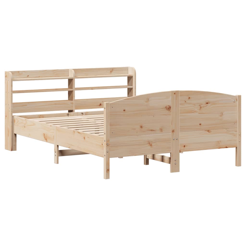 Bed Frame without Mattress 140x200 cm Solid Wood Pine