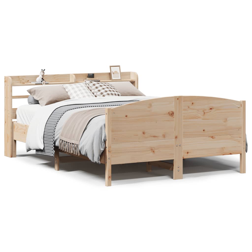 Bed Frame without Mattress 120x200 cm Solid Wood Pine