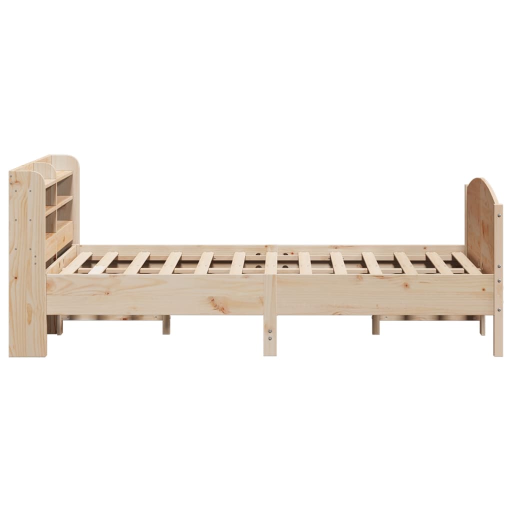 Bed Frame without Mattress 140x190 cm Solid Wood Pine