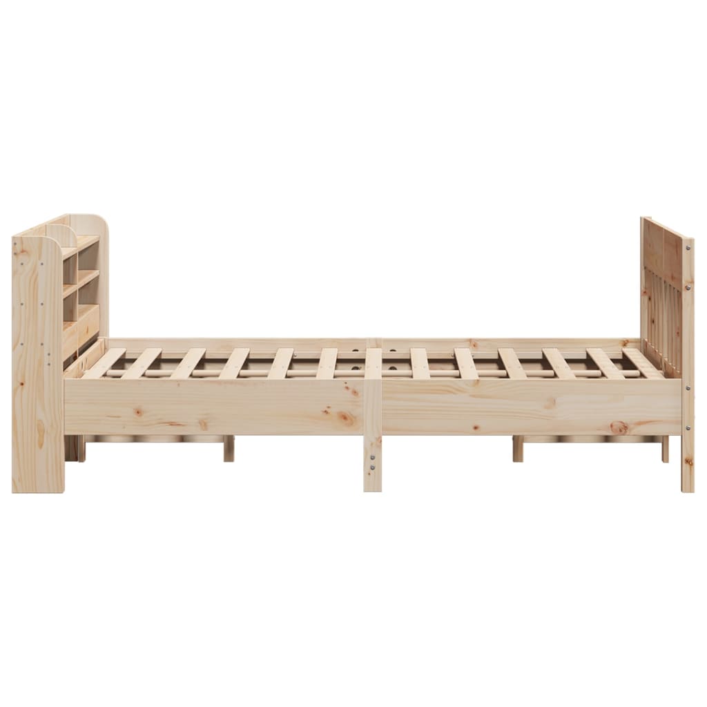 Bed Frame without Mattress 135x190 cm Double Solid Wood Pine