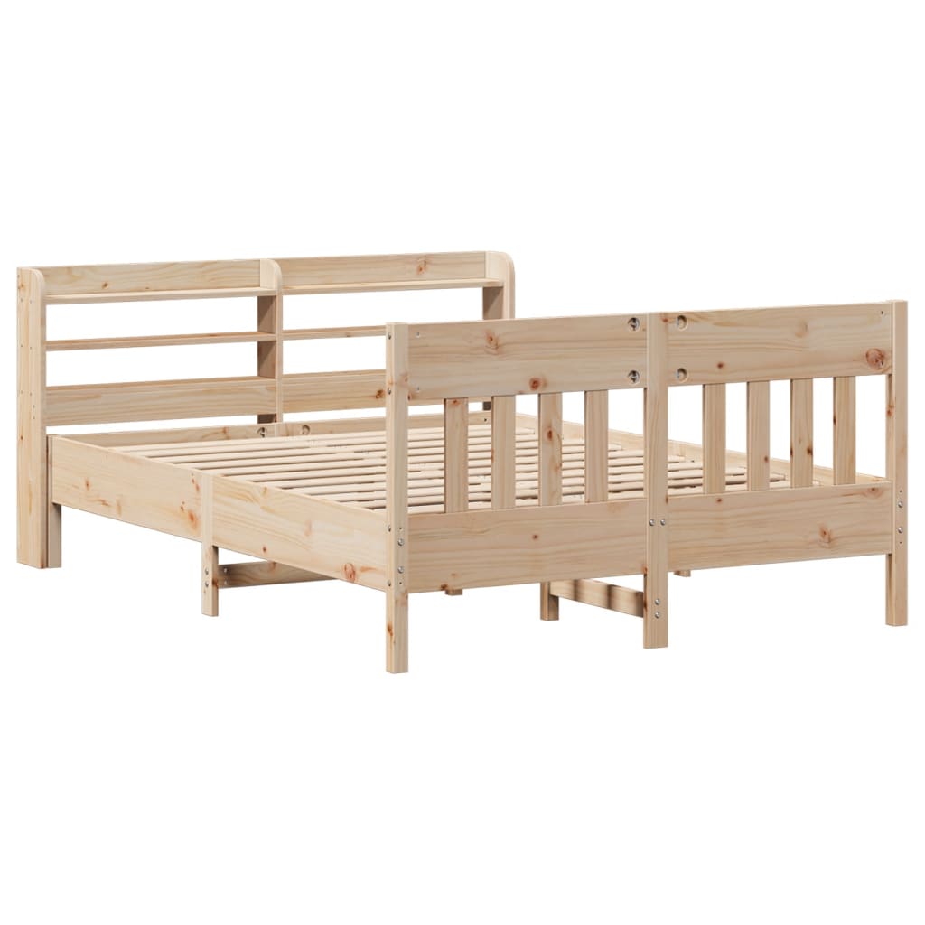 Bed Frame without Mattress 120x190 cm Small Double Solid Wood Pine