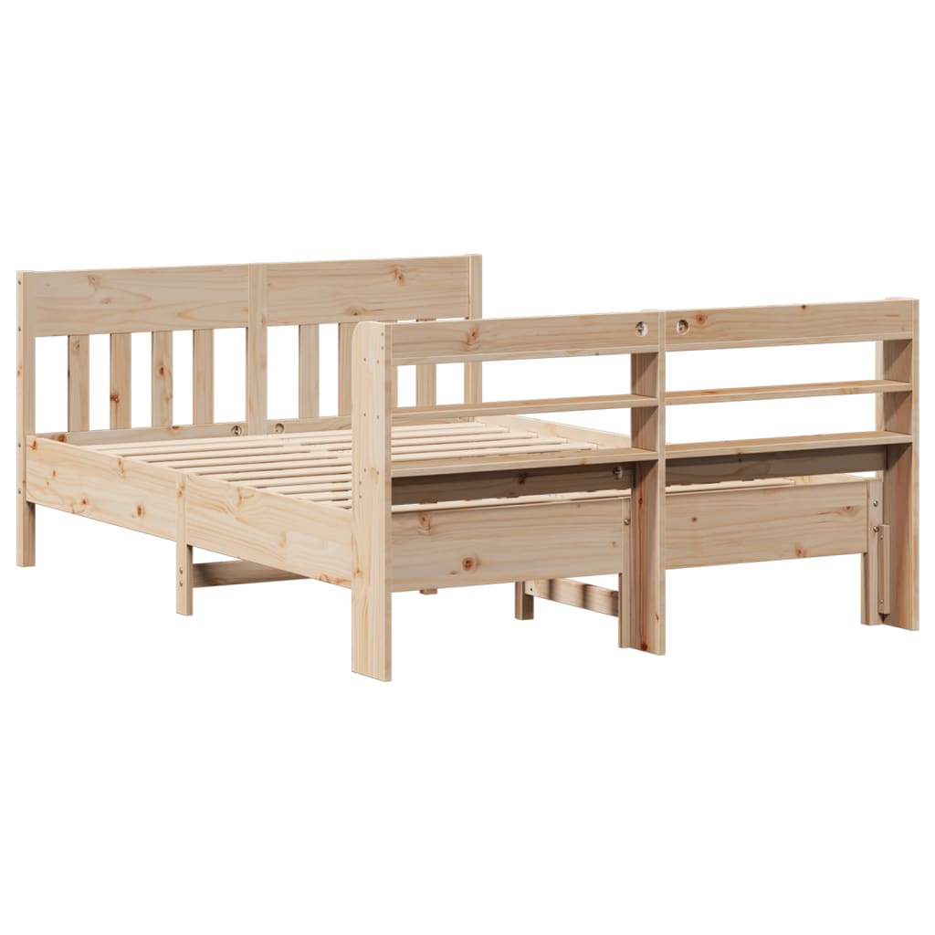 Bed Frame without Mattress 120x190 cm Small Double Solid Wood Pine
