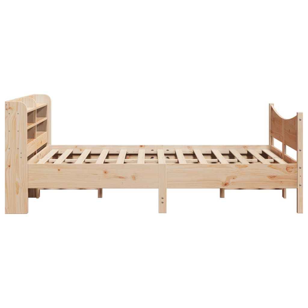 Bed Frame with Headboard 120x200 cm Solid Wood Pine