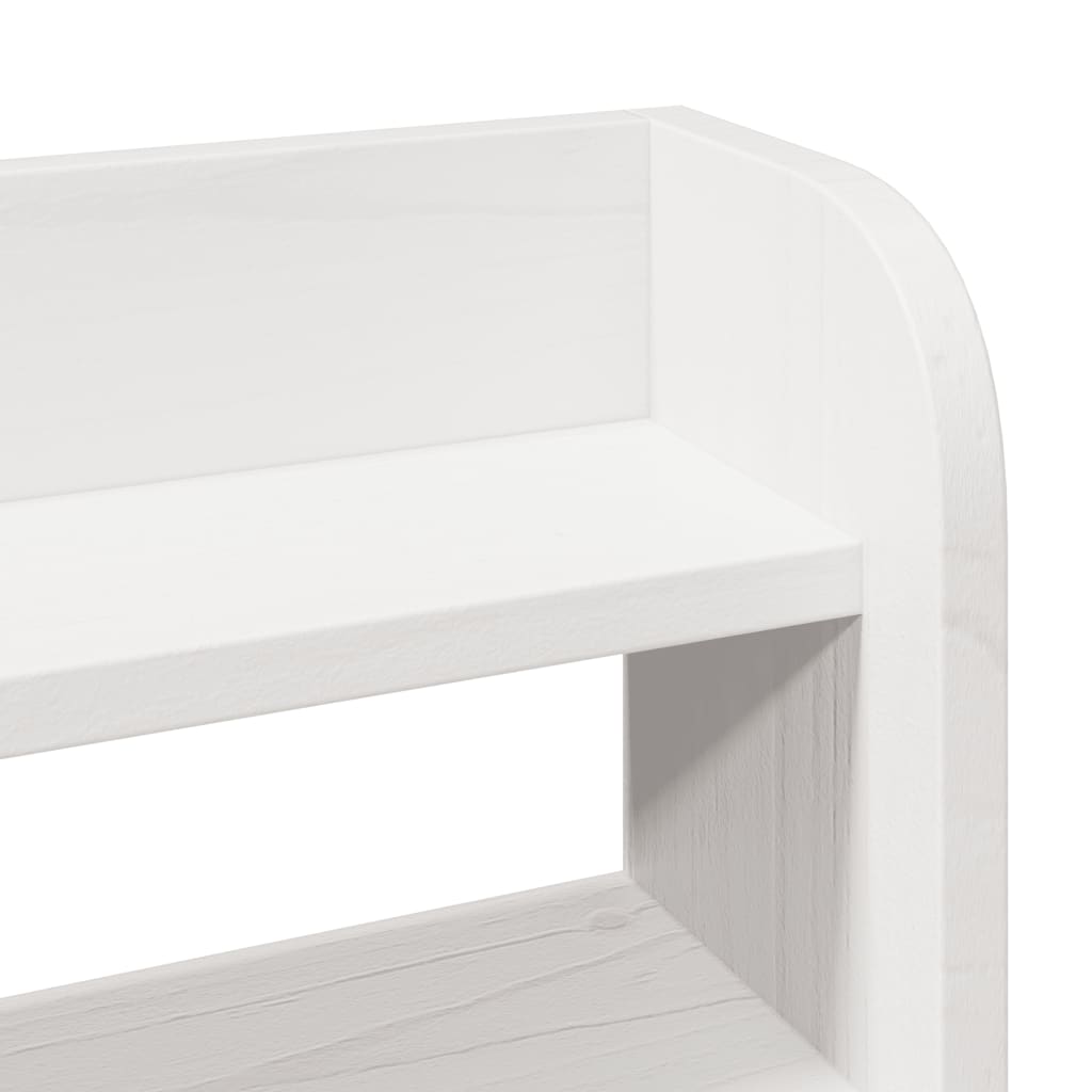 Bed Frame with Headboard White 135x190 cm Double Solid Wood Pine
