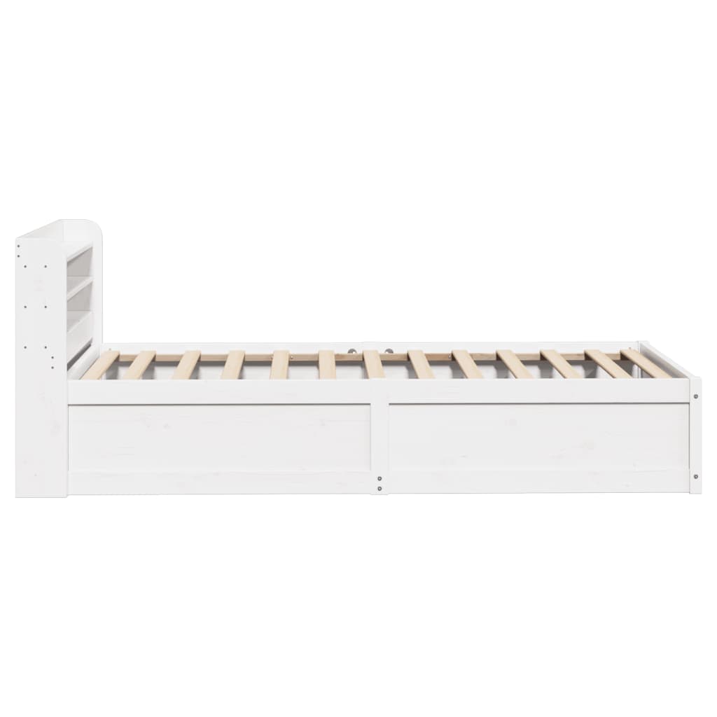 Bed Frame with Headboard White 100x200 cm Solid Wood Pine