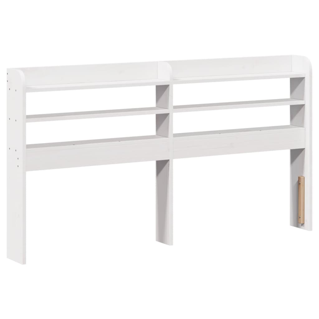 Bed Frame with Headboard White 120x190 cm Small Double Solid Wood Pine