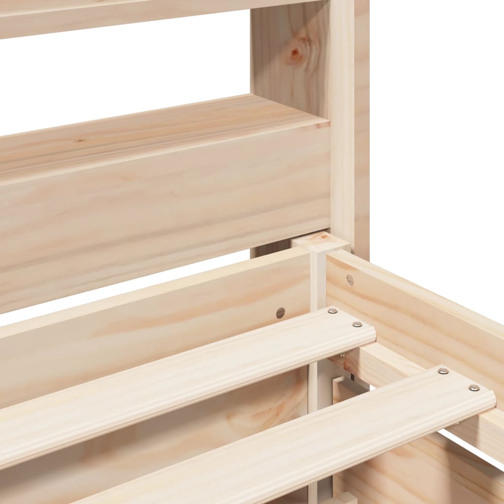 Bed Frame without Mattress 140x200 cm Solid Wood Pine