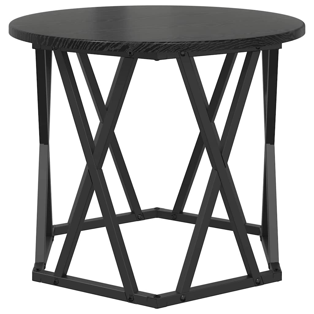 Side Table 2 pcs Black oak 50 x 50 x 40 cm