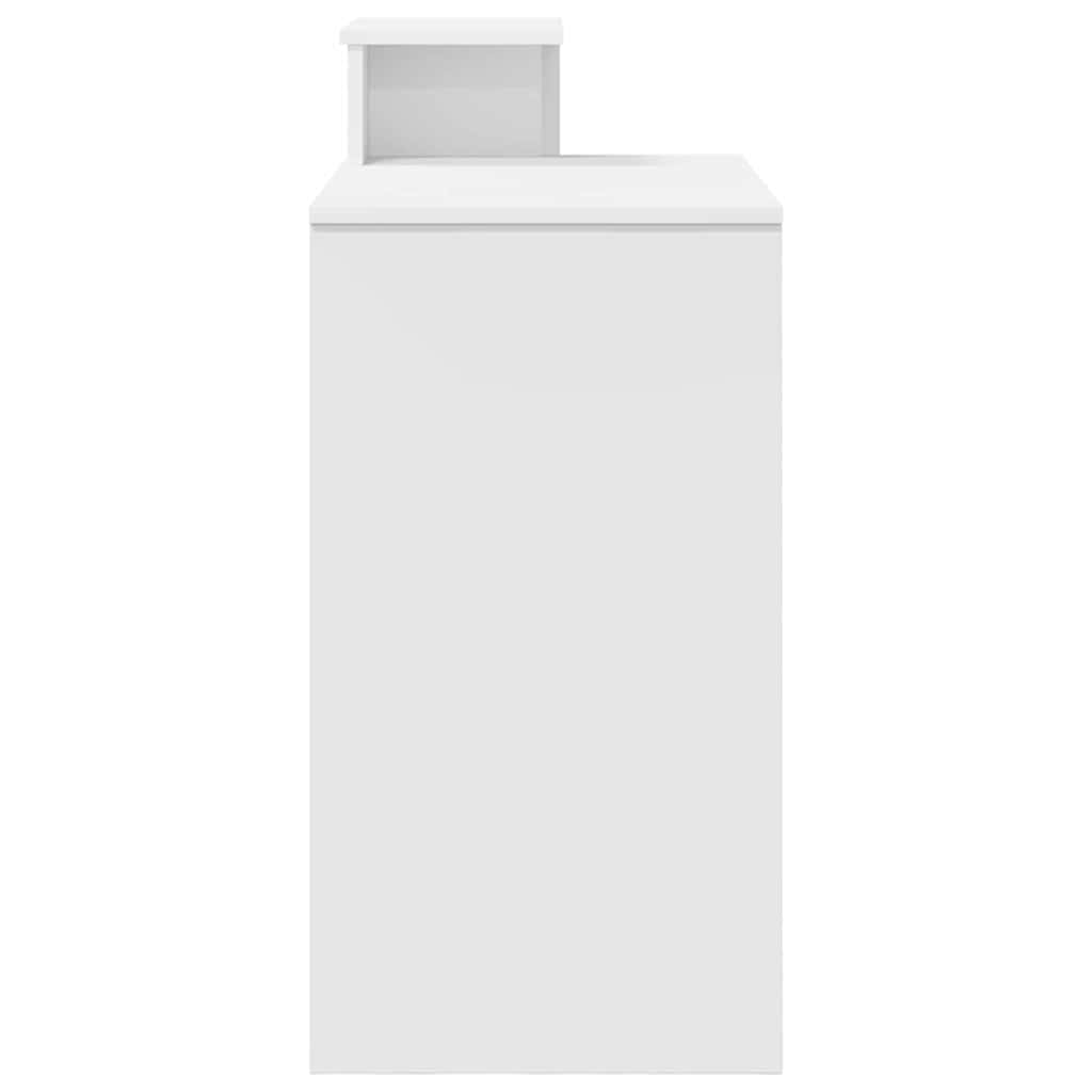 Desk with Shelf White 106 x 40 x 88.5 cm Engineered Wood