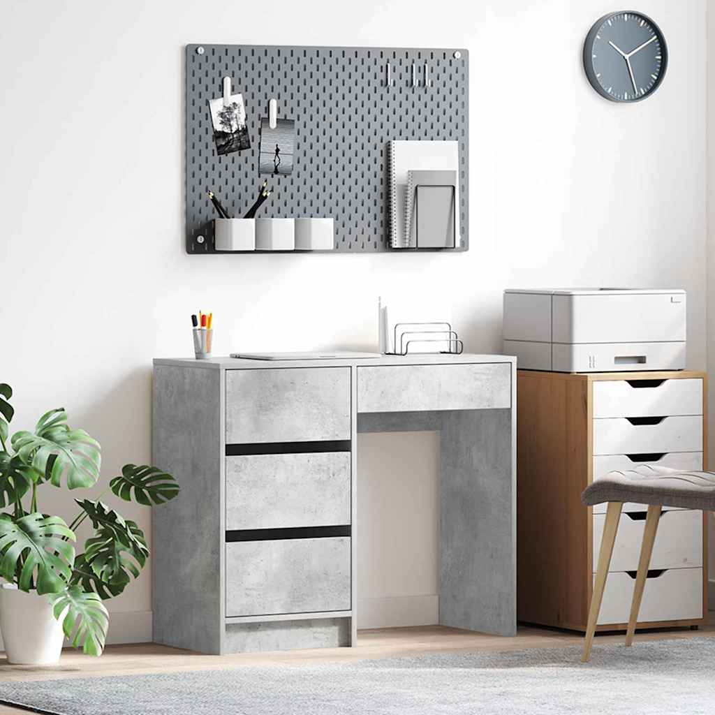 Modern Wooden Home Office Writing Computer Desk Table With 4 Storage Drawers